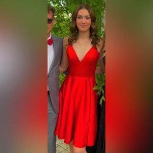 Flora Prom red prom dress